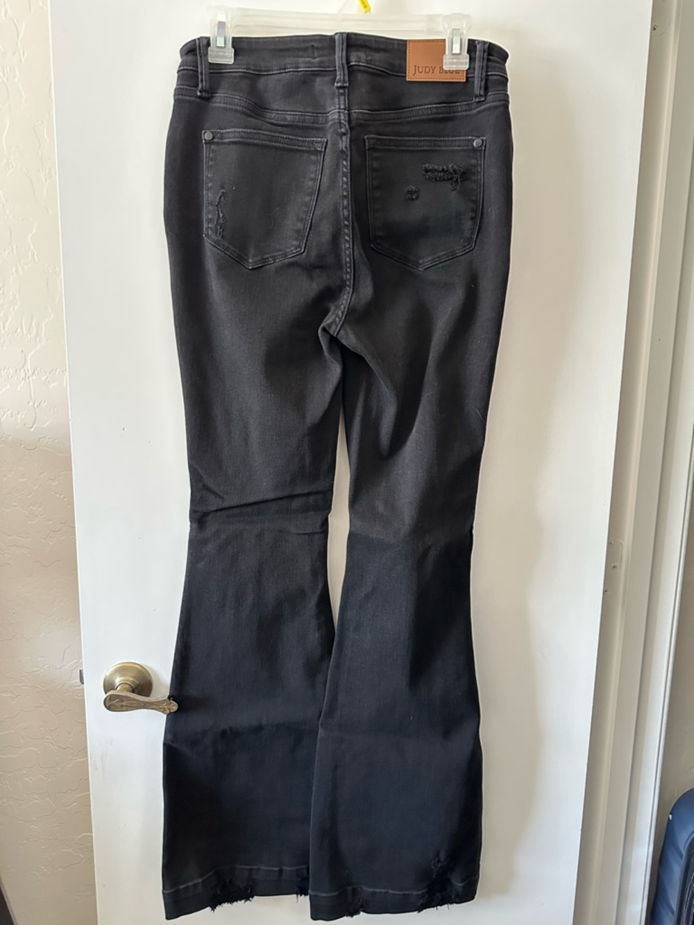 Judy Blue Black High-Rise Distressed Flare Jeans - Picture 3 of 3